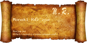 Monoki Rózsa névjegykártya