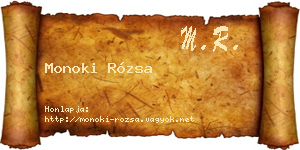 Monoki Rózsa névjegykártya